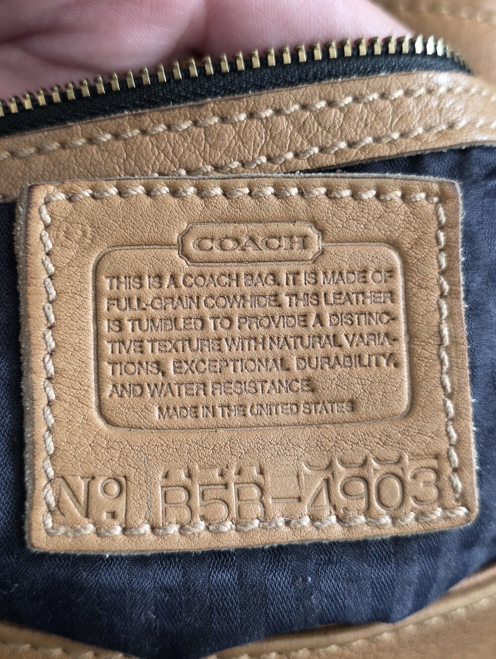 Coach 4903 Sonoma Natural Grain Leather Flap Crossbody Saddle Bag - Picture 15 of 16